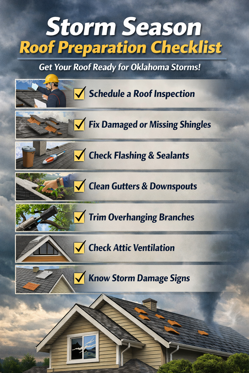 How to Prepare Your Roof for Oklahoma Storm Season (Homeowner Guide)